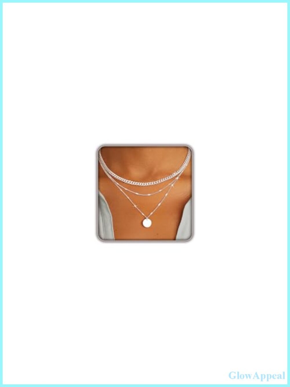 14K Gold Plated Layered Necklace Set 3-Piece Cuban Link Herringbone Paperclip